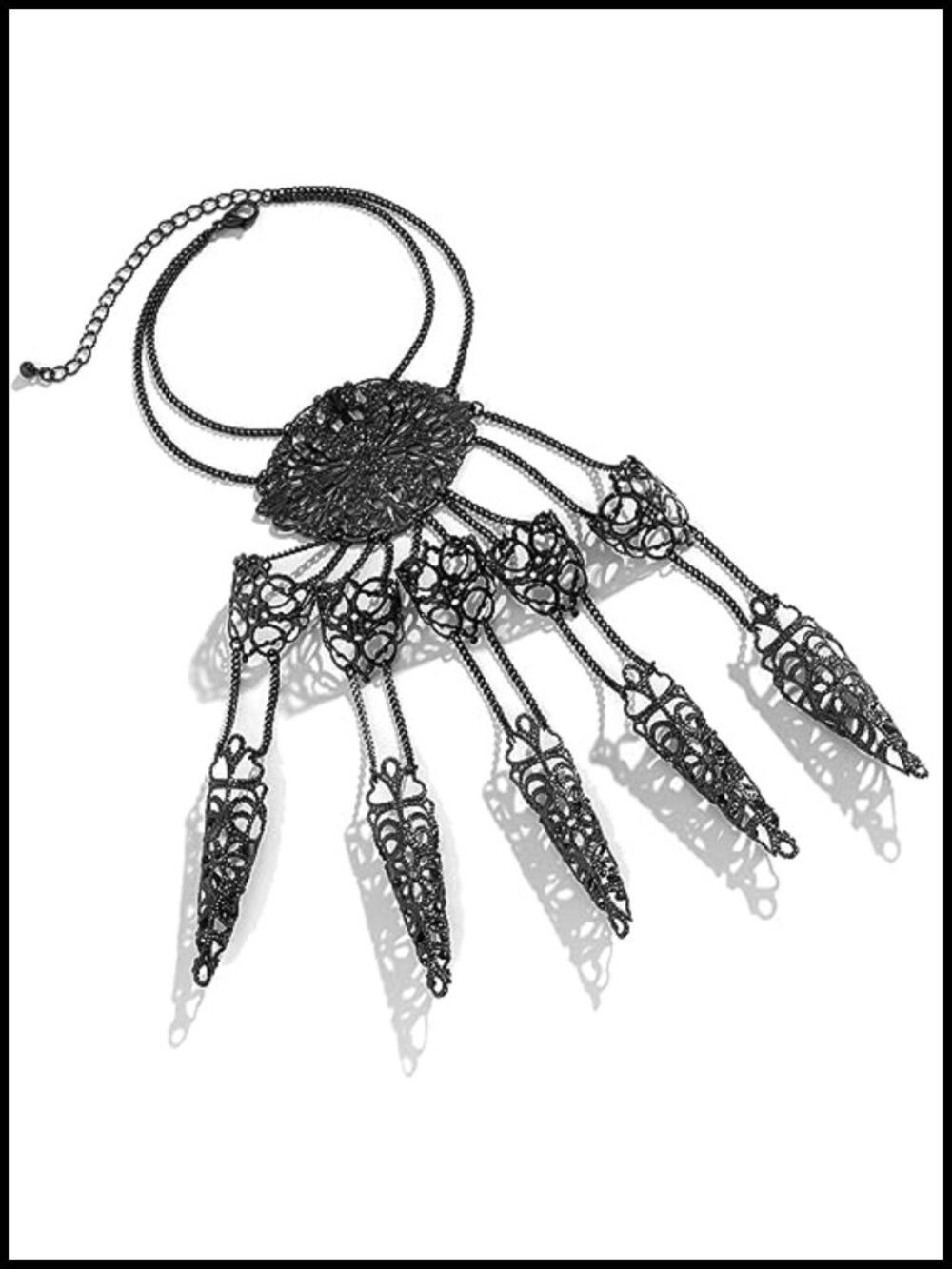Gothic Finger Claw Bracelet Halloween Jewelry Alloy Hand Chain